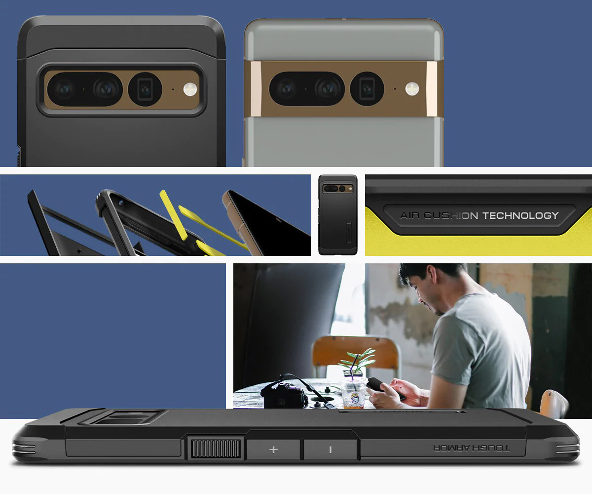 Oryginalne etui od marki Spigen z serii Tough Armor dla Pixel 7 Pro